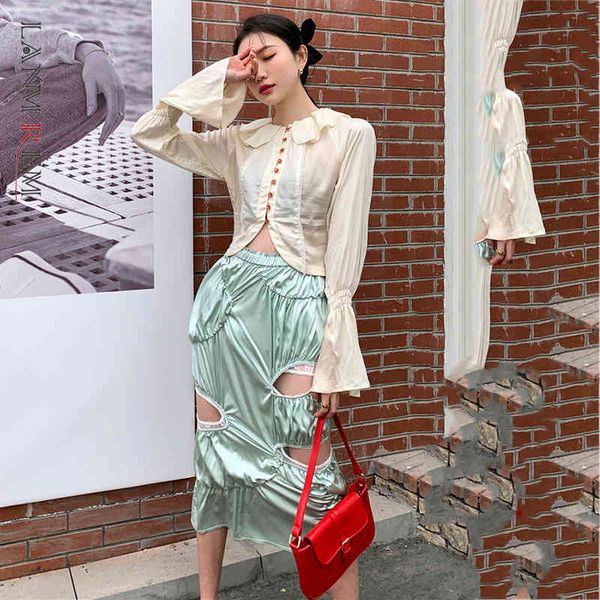 high stretch green double layer pleated hollow lace long skirt women's fashion trend spring autumn 2e1242 210507, Black
high stretch green double layer pleated hollow lace long skirt women's fashion trend spring autumn 2e1242 210507, Black