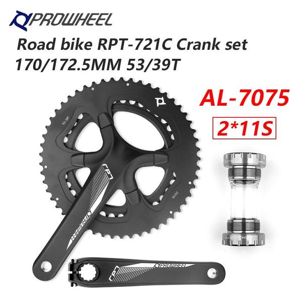 bike heels & chainwheels prowheel bicycle road double crankset 2x11 speed 170mm crank 110bcd 53/39t chainrings with bottom bracket bb s
bike heels & chainwheels prowheel bicycle road double crankset 2x11 speed 170mm crank 110bcd 53/39t chainrings with bottom bracket bb s