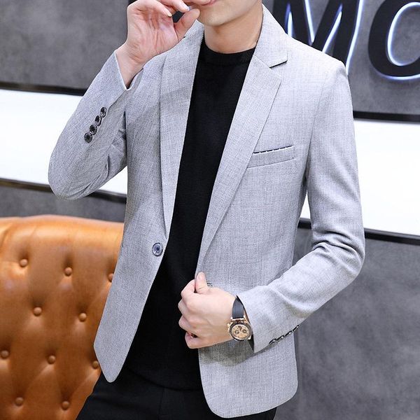 men's autumn solid color suit youth casual slim-fit non-ironing single button blazer suits & blazers, White;black
men's autumn solid color suit youth casual slim-fit non-ironing single button blazer suits & blazers, White;black