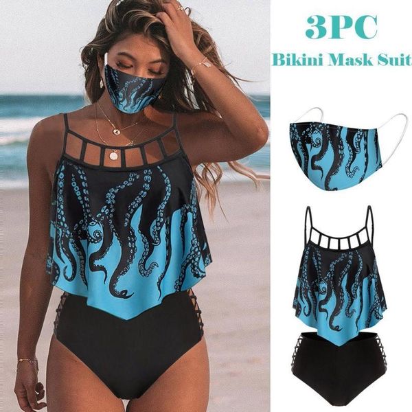 women's swimwear women high waist bikini hollow swimsuit female ruffle bathing suit retro floral print bathers masks #t2g dq9s, White;black
women's swimwear women high waist bikini hollow swimsuit female ruffle bathing suit retro floral print bathers masks #t2g dq9s, White;black
