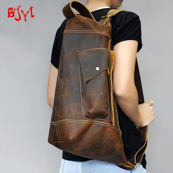 backpack genuine leather men's men shoulder bag multifunctional male travel backpacks vintage handmade crazy horse
backpack genuine leather men's men shoulder bag multifunctional male travel backpacks vintage handmade crazy horse