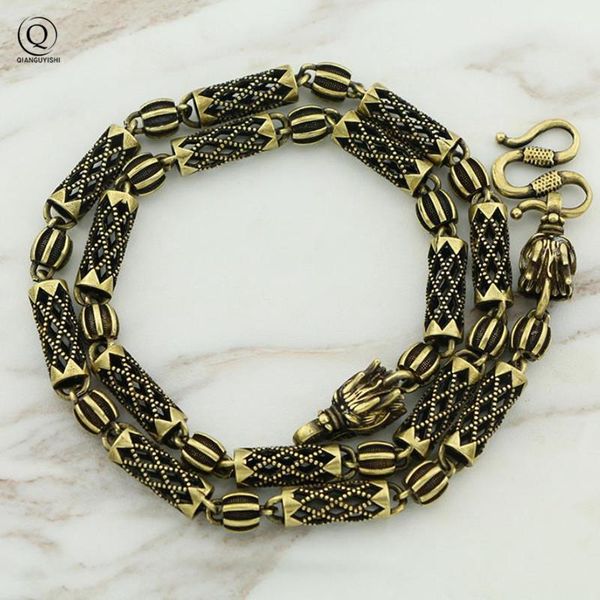 chains retro brass hollow cylindrical pattern dragon head chain necklace for men punk vintage copper cylinder beads necklaces hip hop, Silver
chains retro brass hollow cylindrical pattern dragon head chain necklace for men punk vintage copper cylinder beads necklaces hip hop, Silver