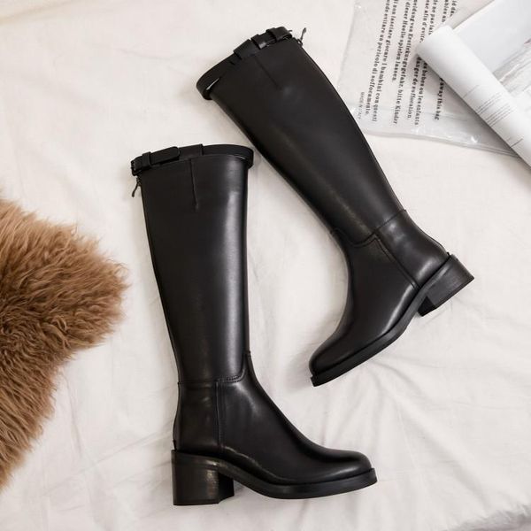 boots women's autumn and winter boots, single high heel leather thick heels, barrel knight1, Black
boots women's autumn and winter boots, single high heel leather thick heels, barrel knight1, Black