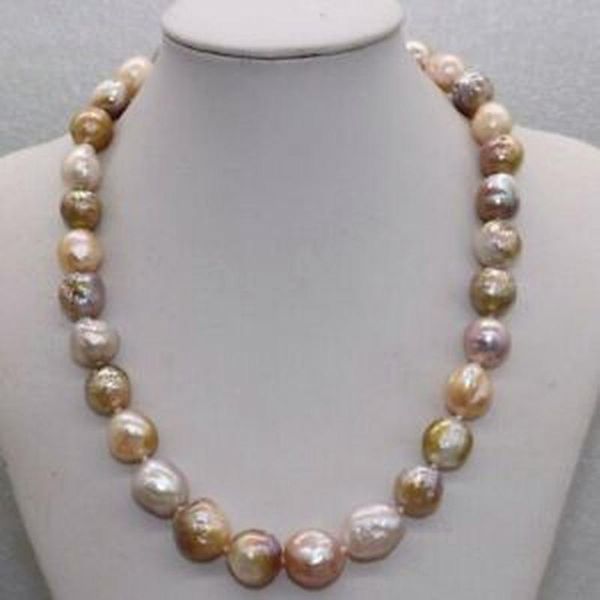 natural rare multicolor 11-12mm kasumi freshwater pearl necklace 18'' chains, Silver
natural rare multicolor 11-12mm kasumi freshwater pearl necklace 18'' chains, Silver