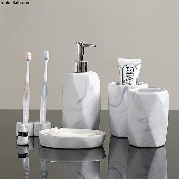 bath accessory set ceramics six piece nordic style marbling gargle cup lotion bottle soap dish toothbrush holder bathroom accessories
bath accessory set ceramics six piece nordic style marbling gargle cup lotion bottle soap dish toothbrush holder bathroom accessories