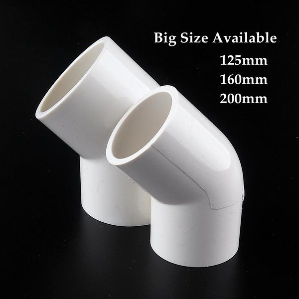 watering equipments 1pc big size 63~200mm pvc pipe 45° equal elbow connector fittings irrigation system water supply white hard tube parts
watering equipments 1pc big size 63~200mm pvc pipe 45° equal elbow connector fittings irrigation system water supply white hard tube parts