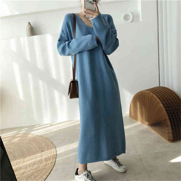 autumn winter v-neck loose knitted dresses women korea fashion casual solid elasticity knit straight dress vestidos mujer g1214, Black;gray
autumn winter v-neck loose knitted dresses women korea fashion casual solid elasticity knit straight dress vestidos mujer g1214, Black;gray