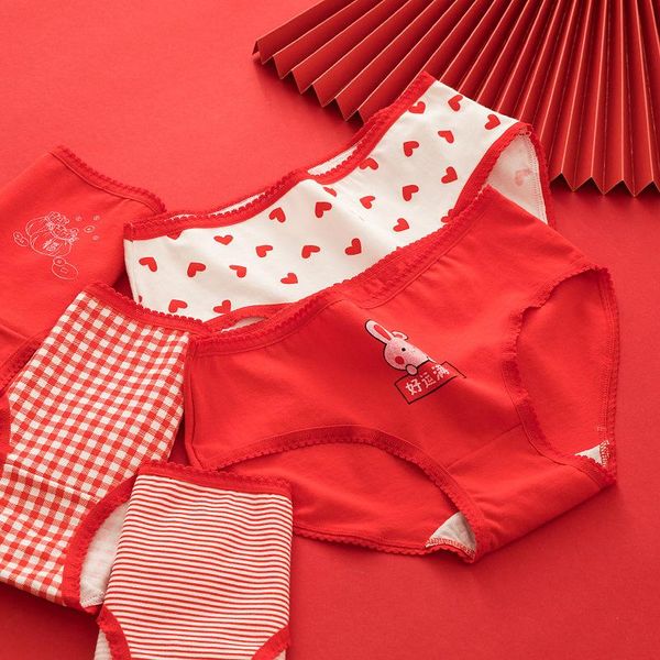 women's panties cotton red girl's underpants mid waist briefs seamless female breathable cartoon cute, Black;pink
women's panties cotton red girl's underpants mid waist briefs seamless female breathable cartoon cute, Black;pink