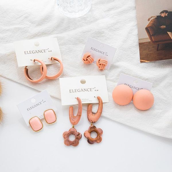 stud 2021 trending pink women's earrings geometric circular flower fashion party wedding christmas jewelry, Golden;silver
stud 2021 trending pink women's earrings geometric circular flower fashion party wedding christmas jewelry, Golden;silver