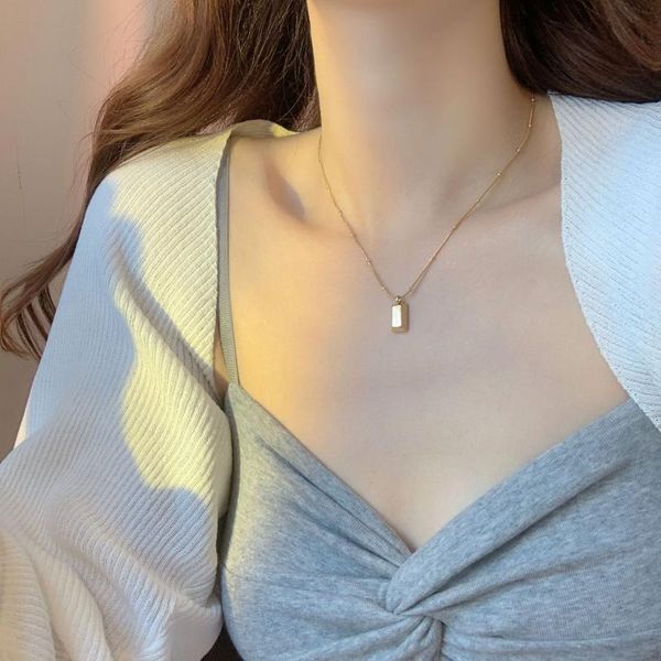 pendant necklaces necklace for woman women's niche indifference titanium steel chain adjustable, Silver
pendant necklaces necklace for woman women's niche indifference titanium steel chain adjustable, Silver