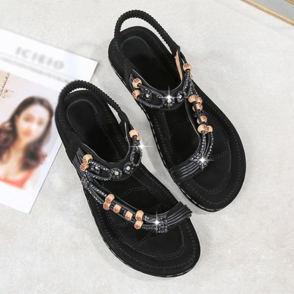women summer sandals fashion ladies elastic band shoe female rivet casual flat 2021 crystal open toe clip glitter slides, Black
women summer sandals fashion ladies elastic band shoe female rivet casual flat 2021 crystal open toe clip glitter slides, Black