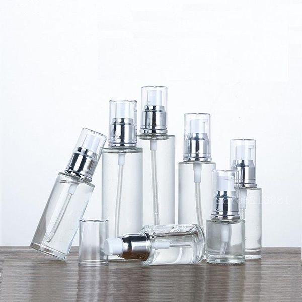 storage bottles & jars clear glass spray lotion pump emulsion refillable bottle silver lid cosmetic packaging container 20ml 30ml 50ml 60ml
storage bottles & jars clear glass spray lotion pump emulsion refillable bottle silver lid cosmetic packaging container 20ml 30ml 50ml 60ml