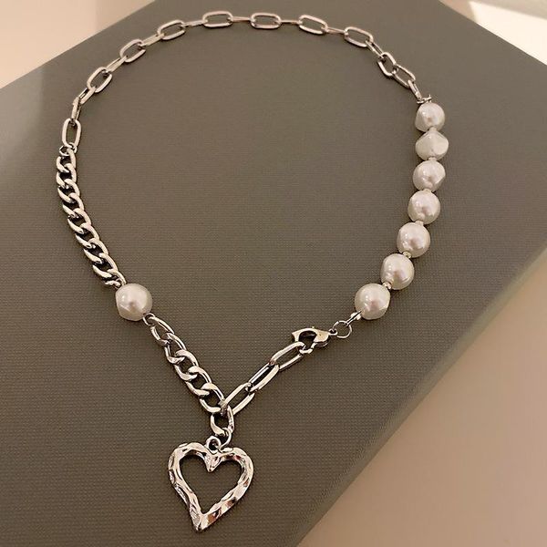 pendant necklaces lovoacc personality hollow love heart necklace for women asymmetric chunky cuban chain faux pearls choker 2021, Silver
pendant necklaces lovoacc personality hollow love heart necklace for women asymmetric chunky cuban chain faux pearls choker 2021, Silver