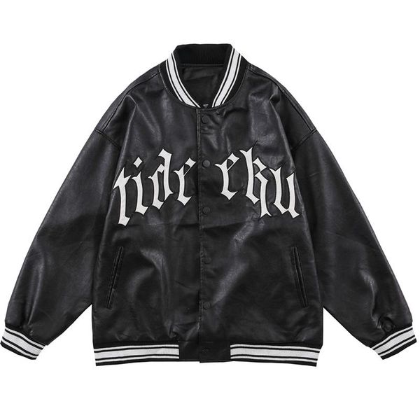 men's jackets hip hop leather jacket men autumn spring oversized varsity basbeall bomber letter embroidery streetwear fashion, Black;brown
men's jackets hip hop leather jacket men autumn spring oversized varsity basbeall bomber letter embroidery streetwear fashion, Black;brown