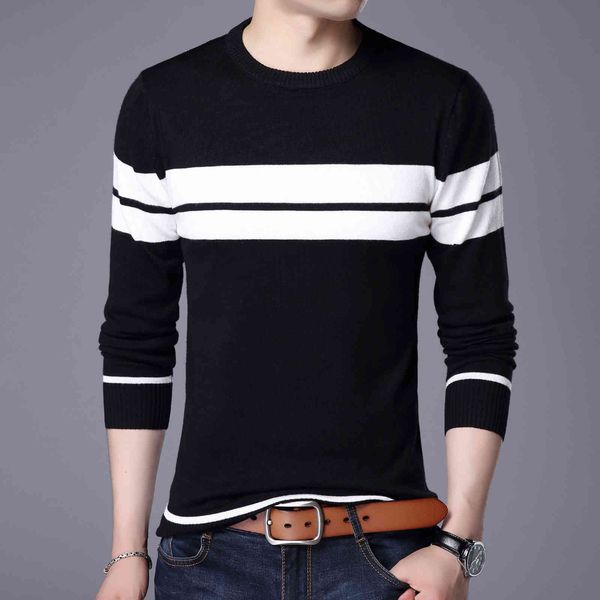 sweater men's long sleeve 21 autumn and winter round neck thin knit bottomed shirt korean fashion t-shirt trend, Black 
sweater men's long sleeve 21 autumn and winter round neck thin knit bottomed shirt korean fashion t-shirt trend, Black