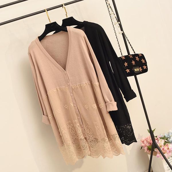 women's sweaters korean version, loose and medium long knitted sweater jacket, sleeved cardigan, female big code lazy sweater., White;black
women's sweaters korean version, loose and medium long knitted sweater jacket, sleeved cardigan, female big code lazy sweater., White;black