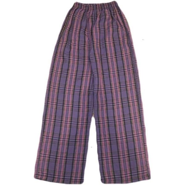 men's pants purple plaid hip hop casual streetwear spring korean straight trousers clothing, Black
men's pants purple plaid hip hop casual streetwear spring korean straight trousers clothing, Black