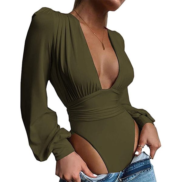 women jumpsuits chiffon long sleeve v neck pleated loose one piece bodysuit casual rompers, Black;white
women jumpsuits chiffon long sleeve v neck pleated loose one piece bodysuit casual rompers, Black;white