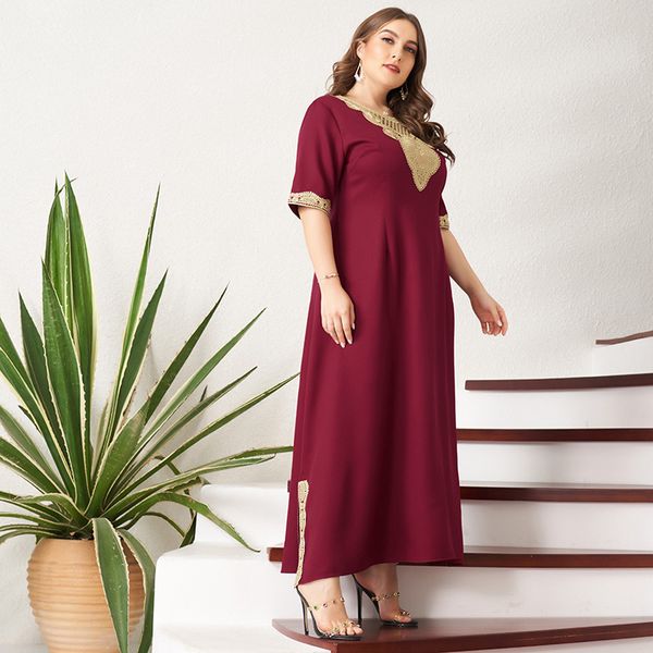2021womens plus size dress vintage lace patchwork split hem solid half sleeve maxi party prom long maxi red suelto dresses, Black;gray
2021womens plus size dress vintage lace patchwork split hem solid half sleeve maxi party prom long maxi red suelto dresses, Black;gray