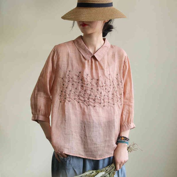 women's cape summer arts style women half sleeve peter pan collar loose shirt vintage embroidery cotton linen blouse femme m1, Black
women's cape summer arts style women half sleeve peter pan collar loose shirt vintage embroidery cotton linen blouse femme m1, Black