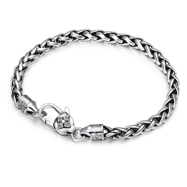 quality 925 sterling silver braided foxtail link chain bracelets 5mm american european antique handmade vintage designer luxury jewelry acce, Black
quality 925 sterling silver braided foxtail link chain bracelets 5mm american european antique handmade vintage designer luxury jewelry acce, Black