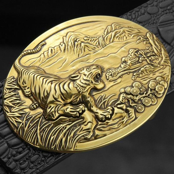 fashion animal tiger round buckle men genuine leather belt black brown casual wide cow boys ceinture homme belts
fashion animal tiger round buckle men genuine leather belt black brown casual wide cow boys ceinture homme belts