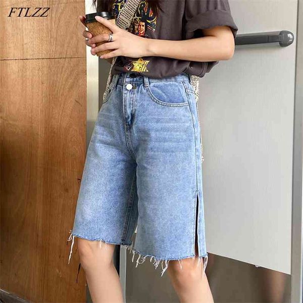 spring summer women streetwear wide leg hole blue denim shorts retro female high waist loose tassel ladies jeans 210430, White;black
spring summer women streetwear wide leg hole blue denim shorts retro female high waist loose tassel ladies jeans 210430, White;black