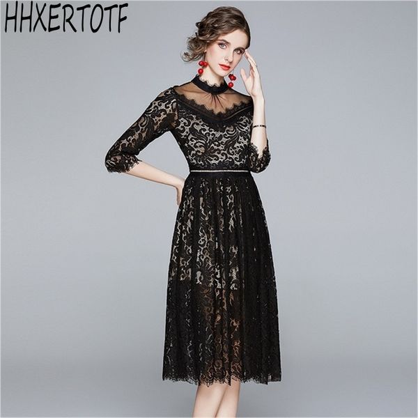 autumn lace dress fashion vintage floral hollow out elegant temperament stitching net yarn lace dress 210531, Black;gray
autumn lace dress fashion vintage floral hollow out elegant temperament stitching net yarn lace dress 210531, Black;gray