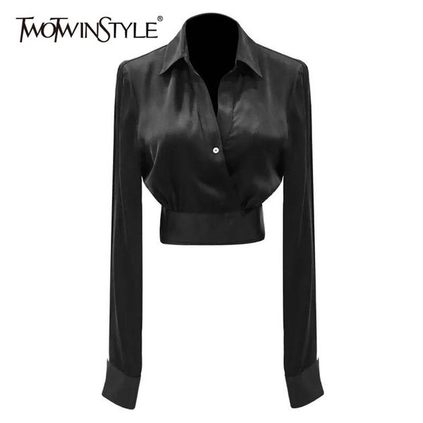 minimalist short black shirt for women lapel long sleeve casual blouse female fashion clothing spring 210524, White
minimalist short black shirt for women lapel long sleeve casual blouse female fashion clothing spring 210524, White