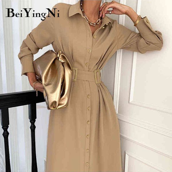 beiyingni women elegant button up dress belted vintage fashion lapel autumn long midi dress female solid color korean vestidos y1204, Black;gray
beiyingni women elegant button up dress belted vintage fashion lapel autumn long midi dress female solid color korean vestidos y1204, Black;gray