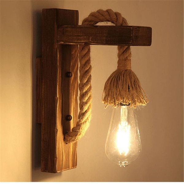 wall lamp american retro old style wood base rope cafe bar aisle stairs vintage decorative sconce light industrial e27
wall lamp american retro old style wood base rope cafe bar aisle stairs vintage decorative sconce light industrial e27