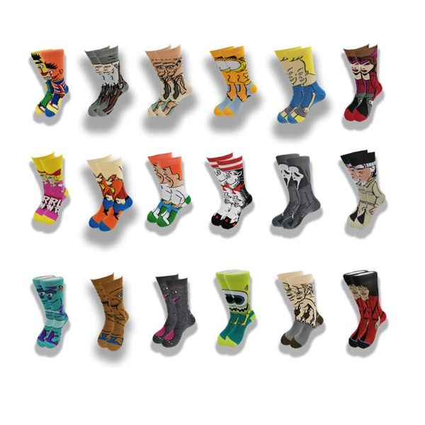 men's socks cartoon and animation ffashion trend men women autumn winter street style middle tube skateboard, Black
men's socks cartoon and animation ffashion trend men women autumn winter street style middle tube skateboard, Black
