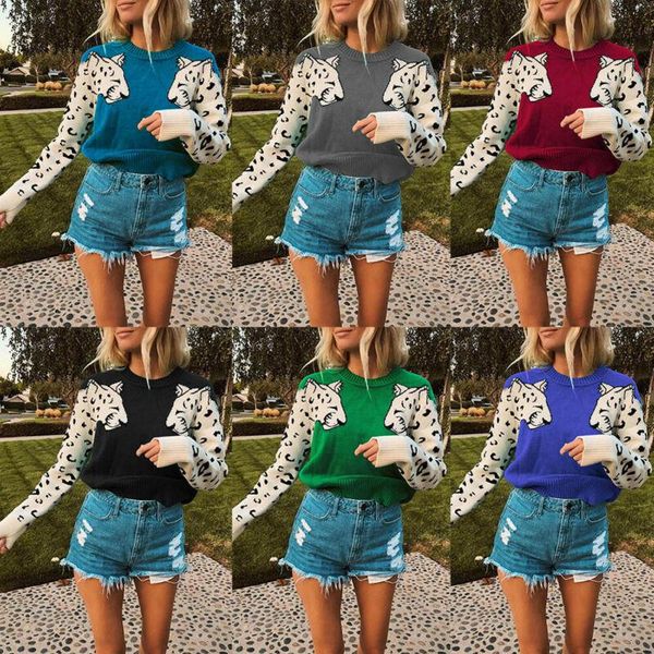 women's sweaters women winter sweater long sleeve knitted spring animal printed jumper pullover ladies knitwear, White;black
women's sweaters women winter sweater long sleeve knitted spring animal printed jumper pullover ladies knitwear, White;black