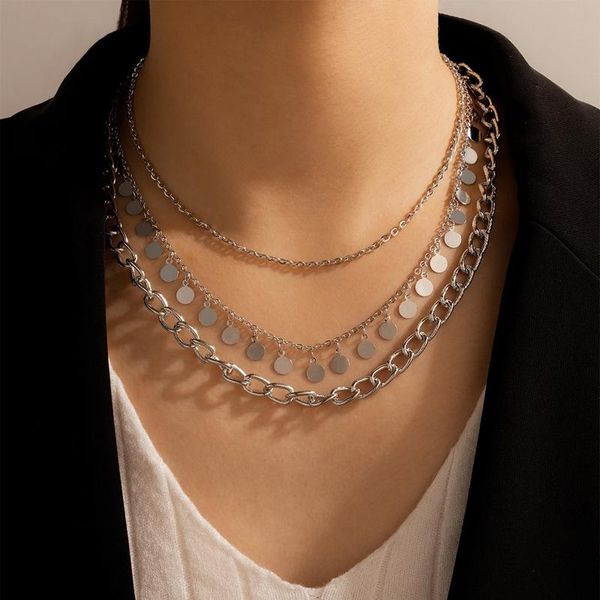 pendant necklaces heavy metal thick necklace for women tassel round silver color alloy multi-layer sweater chain jewelry accessories
pendant necklaces heavy metal thick necklace for women tassel round silver color alloy multi-layer sweater chain jewelry accessories