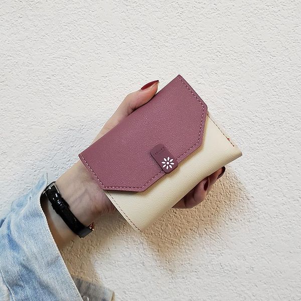 panelled small women wallets korean fashion thin women's purse leather short card wallet trifold casual money bag, Red;black
panelled small women wallets korean fashion thin women's purse leather short card wallet trifold casual money bag, Red;black