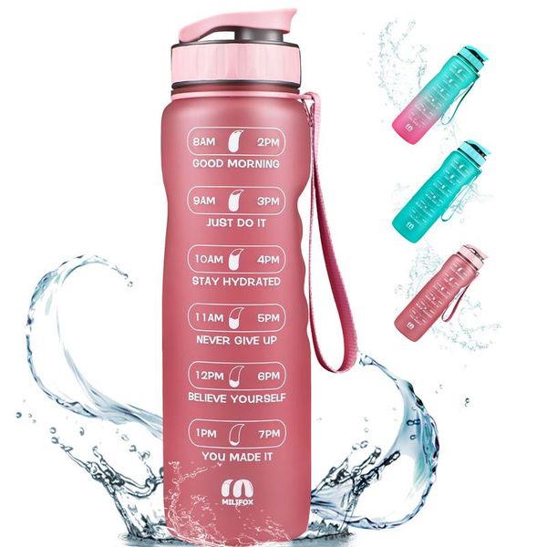 water bottle zomake 32oz motivational bottles with time marker, bpa leakproof & removable strainer for fitness
water bottle zomake 32oz motivational bottles with time marker, bpa leakproof & removable strainer for fitness