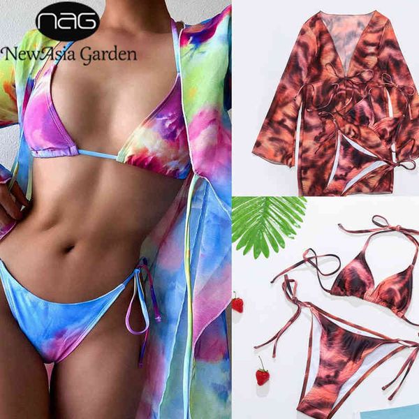 newasia tie dye bikini 3 piece set women lace up padded bra and panty set long sleeve cover up blouse swimsuit beachwear 210413, White;black
newasia tie dye bikini 3 piece set women lace up padded bra and panty set long sleeve cover up blouse swimsuit beachwear 210413, White;black