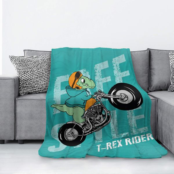 Dinosaur Riding a Motorcycle Flannel Blanket Microfiber Decorative Extra Soft Throw Blanket Fuzzy Lightweight Fluffy Cozy Plush
Dinosaur Riding a Motorcycle Flannel Blanket Microfiber Decorative Extra Soft Throw Blanket Fuzzy Lightweight Fluffy Cozy Plush