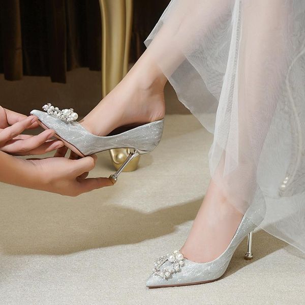 dress shoes french wedding summer female xiuhe for two brides, Black
