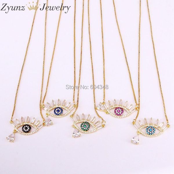 pendant necklaces 5pcs zyz334-6854 cz micro pave eye with tear pendant, cubic zirconia connector necklace, Silver
pendant necklaces 5pcs zyz334-6854 cz micro pave eye with tear pendant, cubic zirconia connector necklace, Silver
