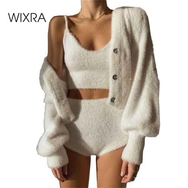 wixra womens suits mohair home wear long sleeve cardigan+ elatic waist shorts ladys high street casual sweet sets 210419, White
wixra womens suits mohair home wear long sleeve cardigan+ elatic waist shorts ladys high street casual sweet sets 210419, White
