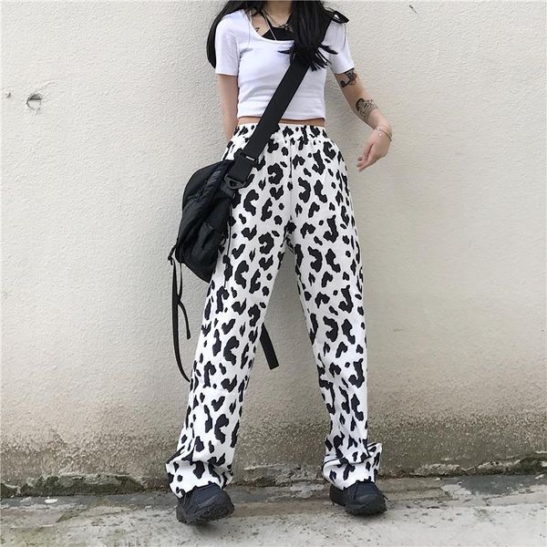 women's pants & capris spring summer korean chic style casual straight trousers women milk cow print high waist s-xl, Black;white
women's pants & capris spring summer korean chic style casual straight trousers women milk cow print high waist s-xl, Black;white