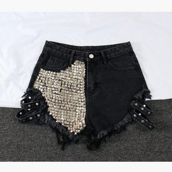 women's shorts female fashion brand vintage tassel punk woman denim 2021 rivet ripped high waisted short jeans casual, White;black
women's shorts female fashion brand vintage tassel punk woman denim 2021 rivet ripped high waisted short jeans casual, White;black