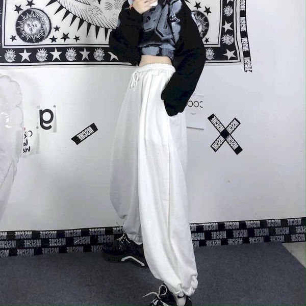 wide leg pants women autumn winter korean version harajuku style retro white casual loose high waist elastic trousers 210526, Black;white
wide leg pants women autumn winter korean version harajuku style retro white casual loose high waist elastic trousers 210526, Black;white