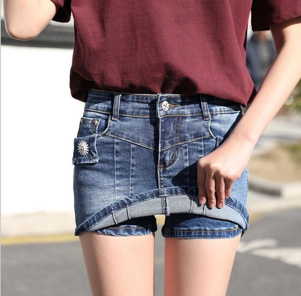 women's shorts 2021 ladies slim denim skirt large size fashion female fake two pieces package hip short student jeans k1078, White;black
women's shorts 2021 ladies slim denim skirt large size fashion female fake two pieces package hip short student jeans k1078, White;black