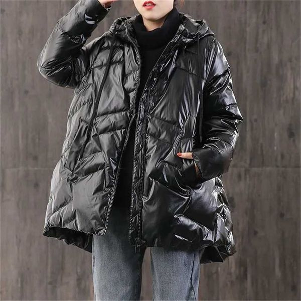 winter polyester women's jacket mid-length the fashion thicken keep warm glossy cotton hooded coat casual parkas 211216, Black
winter polyester women's jacket mid-length the fashion thicken keep warm glossy cotton hooded coat casual parkas 211216, Black