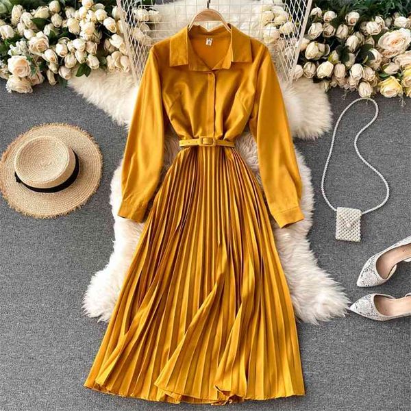 women's fashion autumn lapel slim pleated dress lady long sleeve solid color casual clothing vestidos p579 210527, Black;gray
women's fashion autumn lapel slim pleated dress lady long sleeve solid color casual clothing vestidos p579 210527, Black;gray