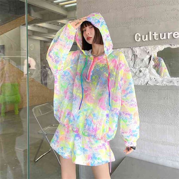 summer colorful tie dye suit hooded zip sun protection coat drawstring elastic waist sweatshorts fashion 2 pcs women set 210519, White
summer colorful tie dye suit hooded zip sun protection coat drawstring elastic waist sweatshorts fashion 2 pcs women set 210519, White