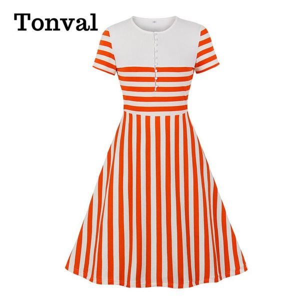 tonval white and orange striped button up o-neck knitted dress for women short sleeve casual summer 2021 clothes vintage style dresses, Black;gray
tonval white and orange striped button up o-neck knitted dress for women short sleeve casual summer 2021 clothes vintage style dresses, Black;gray