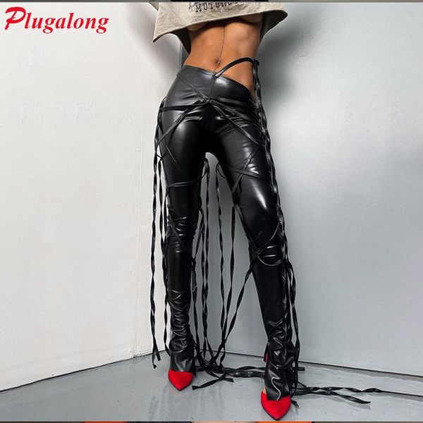 women's pants & capris plugalong ribbon pu leather women y2k 90s aesthetic pencil casual skinny split high waisted trousers streetwear, Black;white
women's pants & capris plugalong ribbon pu leather women y2k 90s aesthetic pencil casual skinny split high waisted trousers streetwear, Black;white